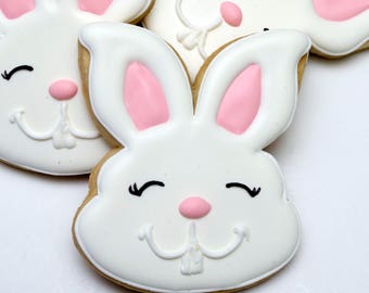 Decorated Cookies - Easter - Rabbits - Easter Bunnies - 1 DOZEN