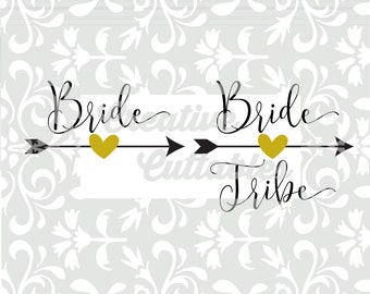 Wedding SVG Bride Tribe etc for Monogramming for use with Silhouette or other craft cutters (.svg/.dxf/.eps)