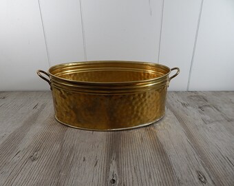 Vintage Brass Planter Nijhof Solid Brass