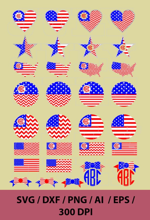 American Flag SVG Cut Files 4th of july svg American Flag