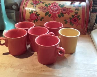Fiesta ware Mugs Homer Laughlin Persimmon