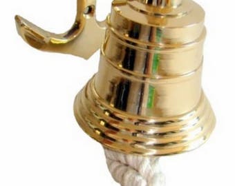 Wall Mount Anchor Captains Bell, Nautical Bell, Ships Bell, Boat Bell, Anchor Captains Bell, Brass Bell, Wall Mount