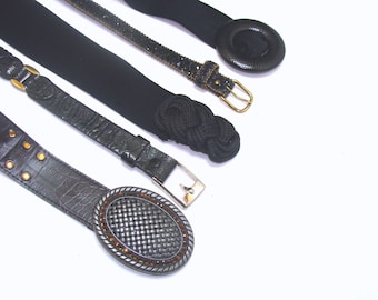 Vintage belt collection-black gothic moto lot