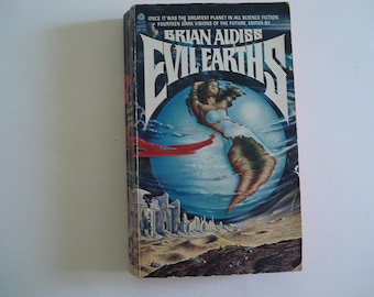 Evil Earths, Futuristic Book, Science Fiction, Earth, Vintage Sci Fi, Brian Aldiss, Anthology of Way-back-when Futures, Vintage Book, Future