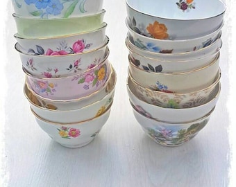 Sugar bowls, tea set, mismatch tea set, mismatch China, vintage China, high tea, vintage crockery, wedding crockery, wedding China, teaparty