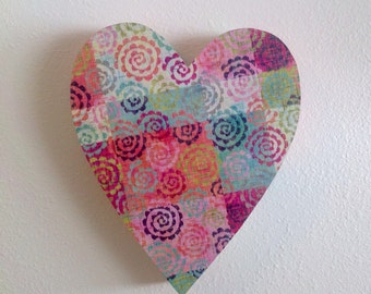 Upcycled cardboard heart