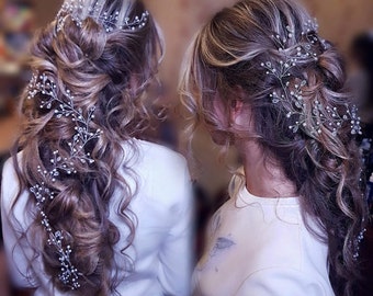 Free shipping!!Extra Long Hair Vine,Bridal Hair Vine,Wedding Hair Vine,Crystal Hair Peice,Bridal Jewelry,Hair vine.wedding hair vine.