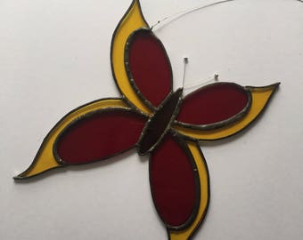 Stained glass butterfly sun-catcher