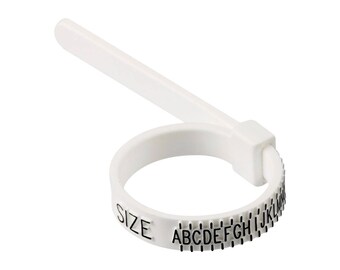 Ring Sizer, Ring Gauge, UK Ring Sizer, Ring Measure, Plastic Ring Sizer