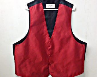 Mens RED FORMAL TEXTURED Suit Vest,prom,wedding,disco
