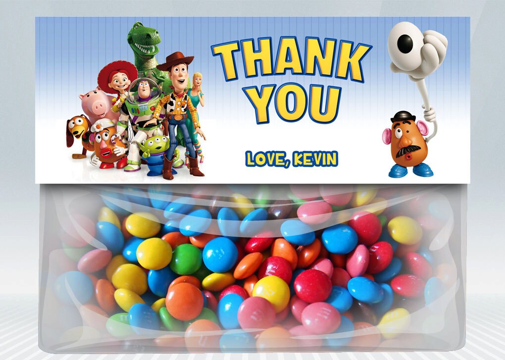 Toy Story Birthday Favor Bag Toppers