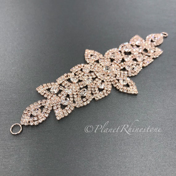Rose Gold Rhinestone Applique #0169