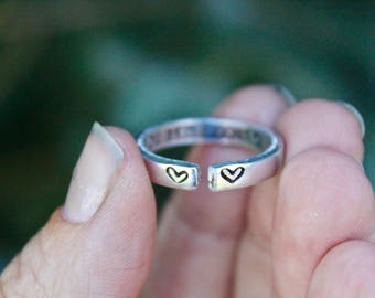 You are Enough, I am enough, Stackable Rings, I am enough Ring, Adjustable Rings, Inspirational Jewelry, Yoga Jewelry, You are Enough Ring
