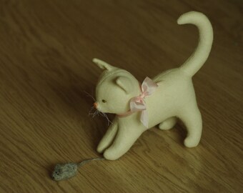 Cat waldorf animal, waldorf kitten, Unique soft kitten, Waldorf cat, Eco friendly toys, Soft animal, Waldorf cat animal, kitten animal