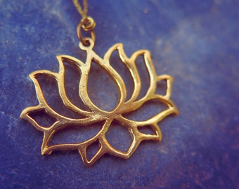 Brass Lotus Pendant