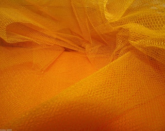 Tulle Netting Dress Fabric 140cm Wide 30 Colour Range - Mustard Gold