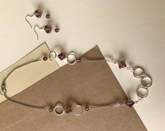 Sweet and Silver Necklace and Earrings