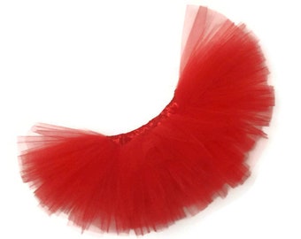 Red Tutu for Girls - Red Baby Tutu Skirt - Red Toddler Tutu with Satin Waistband - Red Kids Tutu - Red Newborn Tutu - Red Infant Tutu