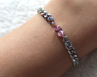 Crystal Eye Bracelet - Stainless Steel