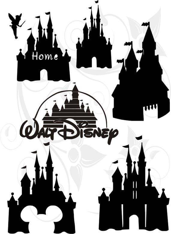 Download Disney Castle SVG Disney Castle Silhouette Clipart DXF Vector