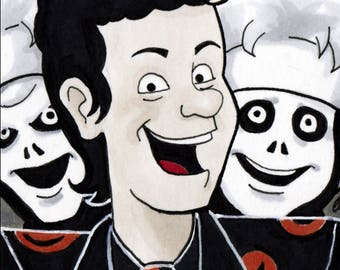David S Pumpkins Copic Marker Sketch Card