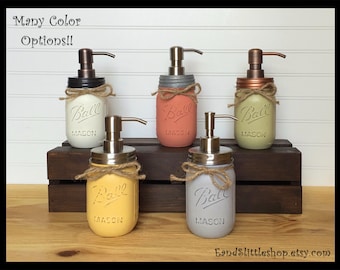Mason Jar Soap Dispenser-Rustproof Stainless Steel Soap Pump & Lid-Rustic-Shabby Chic Decor-Home Decor-Housewarming gifts-Country Decor