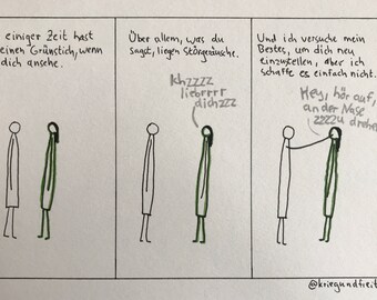 Green cast, framed war-and-Friday drawing