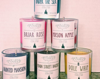 Disney Themed Candles - Vegan Candles - Hand Poured Candles - Disney Scented Candles - Soy Based Candles