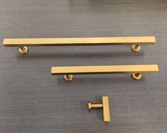 Brass Drawer Pull and Knobs "European" Brass Drawer Pulls and Brass Cabinet Knobs