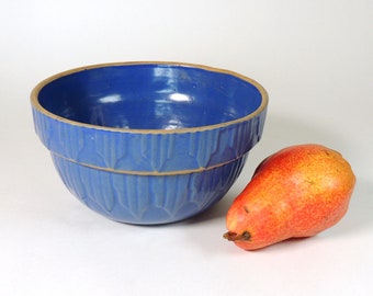 Vintage Stoneware Small Mixing Serving Bowl Art Deco Design