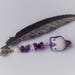 Beaded Bookmark with Bird Charm. Gemstone Beaded Bookmark. Metal Feather Bookmark. Beaded Charm Bookmark.