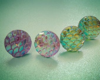 Mermaid scale earrings