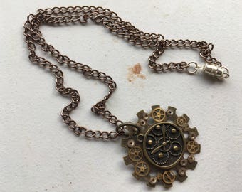 Steampunk Gear Necklace