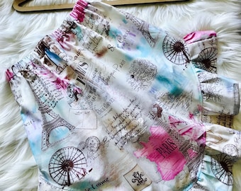 Sweetdipity Girls La Bella Paris themed Hi Low Ruffle Skirt, Twirly, Handmade, Ruffles, Frills, High Low, Boho, Paris, Pastel