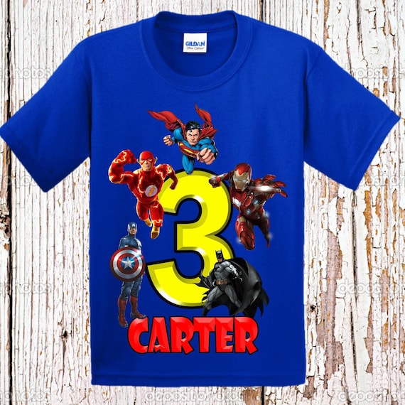 Superhero Birthday Shirt Avengers Birthday Shirt