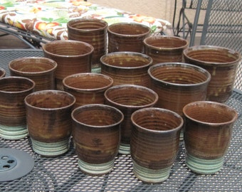 Cups in many sizes - Toothbrush Holder - Please visit shop for more handmade pottery
