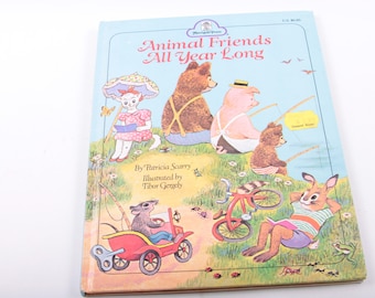 Animal Friends All Year Long, Patricia Scarry, Marigold Press, Short Stories, Illustrated, Vintage, Children's Book ~ The Pink Room ~ 170304