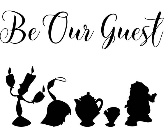 Disney Beauty &amp; The Beast Be Our Guest Iron On