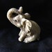 Miniature baby elephant trunk up good luck carved resin personal animal totem elephant bohemian home decor collectible elephant gift idea