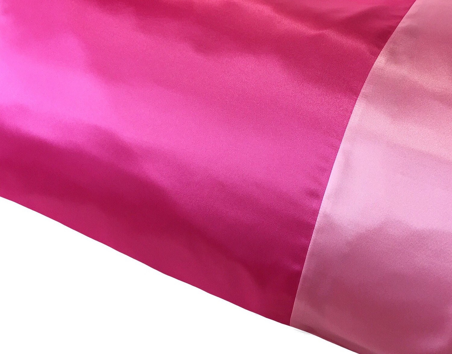 Mixed Pink Satin Pillowcase, Hot Pink Satin Pillow Case, Two Tone Pink