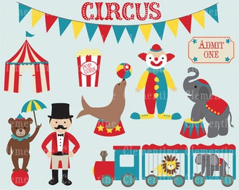 Circus clip art images, circus clipart, circus vector, royalty free clip art-- Instant Download