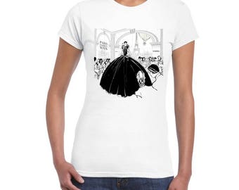Paris fashion week Artistic DTG printed Ladies Junior Fit T-Shirt..!