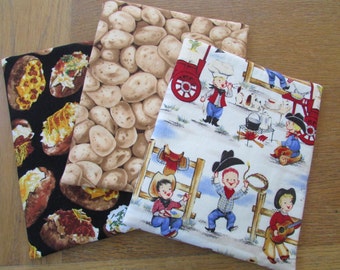 Microwave Potato Insulated Quilted Cotton Bag