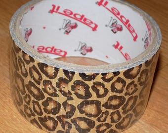 Unused Roll of Animal Print Tape It Duck Tape-type Woven Tape
