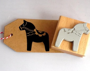 Stamp dala horse, scandinavian, 4 cm