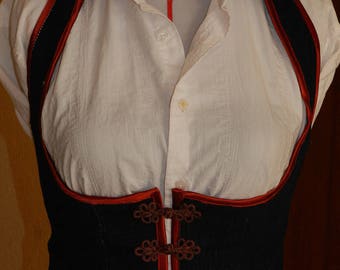 Corset greenhouse-size denim vest