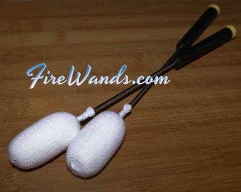 Fire Wands / Fire Torches for Fleshing & Cupping Massage, Set of Two FireWands, Choice of Handle Style