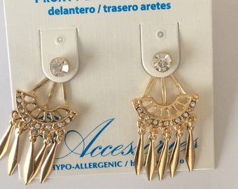 Hypo Allergenic Gold dangle Studs