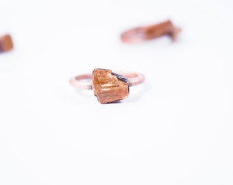 Raw Topaz ring | Topaz crystal ring| Imperial Topaz Ring | Raw Topaz crystal ring | November Birthstone Ring | Birthstone Jewelry