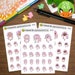 Positive Pastel Kawaii Girls - Happy Love Celebrate Pink - Planner Stickers (K0104)